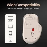 PORTRONICS TOAD GO RECHARGEABLE WIRLESS MOUSE - White