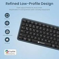 PORTRONICS AKSHR PRIME WIRLESS KEYBOARD BLUETOOTH & 2.4Hz RECVER - Black