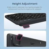 PORTRONICS AKSHR PRIME WIRLESS KEYBOARD BLUETOOTH & 2.4Hz RECVER - Black