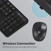 PORTRONICS KEY 8 COMBO WIRLESS KEYBOARD & MOUSE - Black