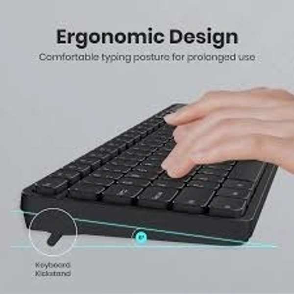 PORTRONICS KEY 8 COMBO WIRLESS KEYBOARD & MOUSE - Black