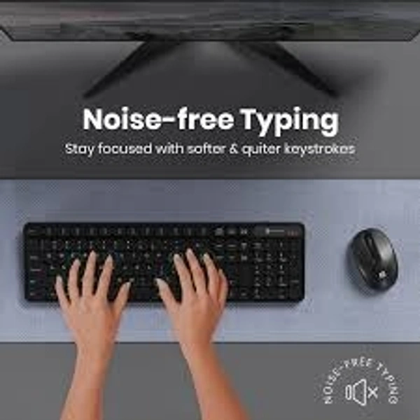 PORTRONICS KEY 8 COMBO WIRLESS KEYBOARD & MOUSE - Black