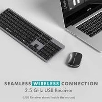 PORTRONICS KEY 4 COMBO WIRLESS KEYBOARD & MOUSE - Gray