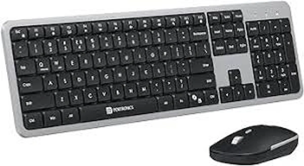 PORTRONICS KEY 4 COMBO WIRLESS KEYBOARD & MOUSE - Gray