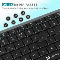 PORTRONICS KEY 4 COMBO WIRLESS KEYBOARD & MOUSE - Gray