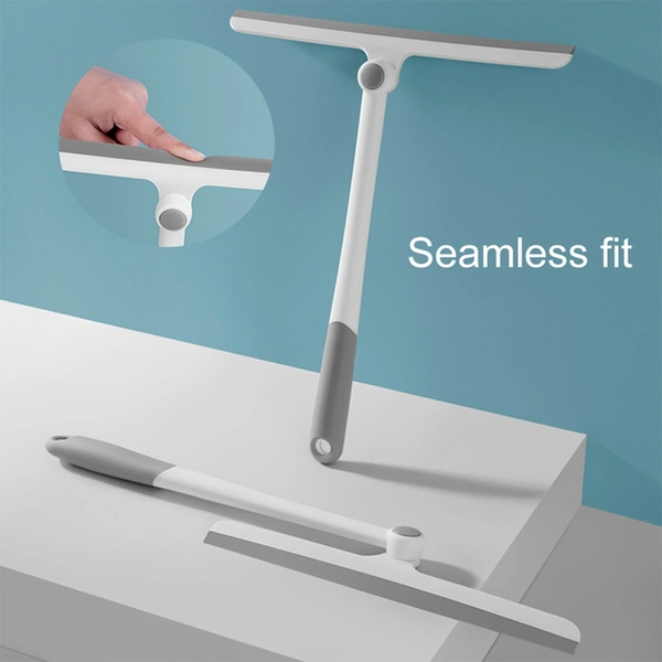360-Degree Rotating T-Shaped Glass Water Wiper - Multi-Purpose Shower Squeegee for Mirrors, Windows, and Shower Doors - Grey, San Marino, 💵 Free COD (Cash on Delivery), ↩️ Hassle Free Return., 🚚💨 Fast Delivery.