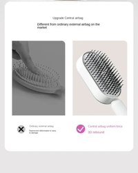 Advanced Self-Cleaning Hairbrush with 3D Air Cushion Massager and Anti-Static Comb - Women's Hair Styling Solution - Shocking Pink, Bombay, Brandy Rose, Mine Shaft, 💵 Free COD (Cash on Delivery), ↩️ Hassle Free Return., 🚚💨 Fast Delivery.