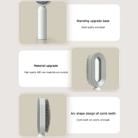 Advanced Self-Cleaning Hairbrush with 3D Air Cushion Massager and Anti-Static Comb - Women's Hair Styling Solution - Shocking Pink, Bombay, Brandy Rose, Mine Shaft, 💵 Free COD (Cash on Delivery), ↩️ Hassle Free Return., 🚚💨 Fast Delivery.