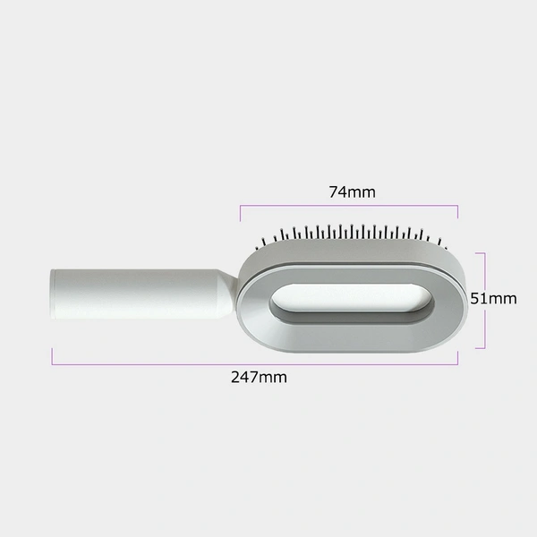 Advanced Self-Cleaning Hairbrush with 3D Air Cushion Massager and Anti-Static Comb - Women's Hair Styling Solution - Shocking Pink, Bombay, Brandy Rose, Mine Shaft, 💵 Free COD (Cash on Delivery), ↩️ Hassle Free Return., 🚚💨 Fast Delivery.