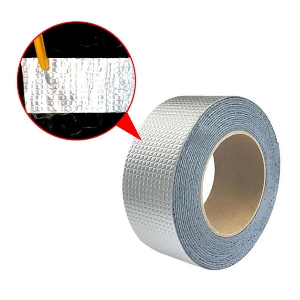 Aluminum Foil Butyl Rubber Waterproof Tape High Temperature Resistance Pipes Walls Leak Sticker NanoGuard ProSeal Tape - Aluminium, Roll Width: 5cm, 10cm, 15cm, 20cm, Max 120cm, 💵 Free COD (Cash on Delivery), ↩️ Hassle Free Return., 🚚💨 Fast Delivery.