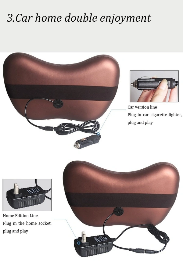 Shiatsu Electric Massage Pillow – Full Body Neck, Shoulder & Car Seat Relaxation - Brown, 💵 Free COD (Cash on Delivery), ↩️ Hassle Free Return., 🚚💨 Fast Delivery.