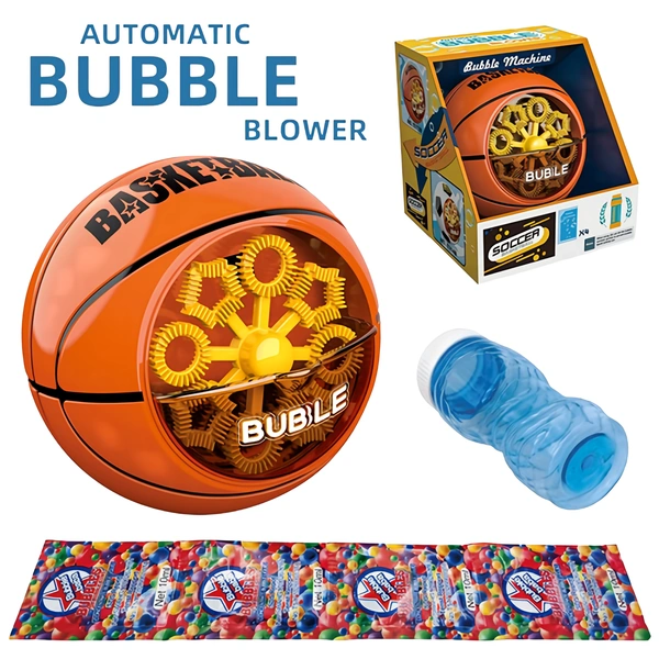 BubbleKick PlayBlast: Soccer & Basketball Edition - Ultimate Summer Fun for Kids - Orange, White, 💵 Free COD (Cash on Delivery), ↩️ Hassle Free Return., 🚚💨 Fast Delivery.