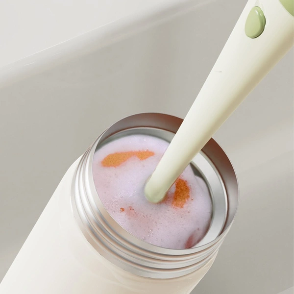 Carrot Shape 3-in-1 Multi-functional Cup Brush: Long Handle Sponge Brush for Water Bottle, Cup, and Cap Gap Cleaning - Orange, Green Mist, 💵 Free COD (Cash on Delivery), ↩️ Hassle Free Return., 🚚💨 Fast Delivery.