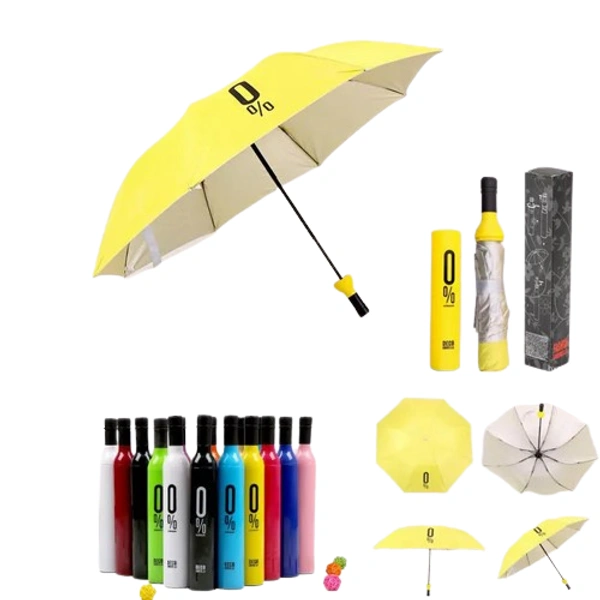 Compact 5-Fold Mini Umbrella - Portable, Lightweight, UV Protection, Sun and Rain Shield, Cute Bottle Design - Sulu Green, Bright Sun, Picton Blue, Cupid Pink, 💵 Free COD (Cash on Delivery), ↩️ Hassle Free Return., 🚚💨 Fast Delivery.