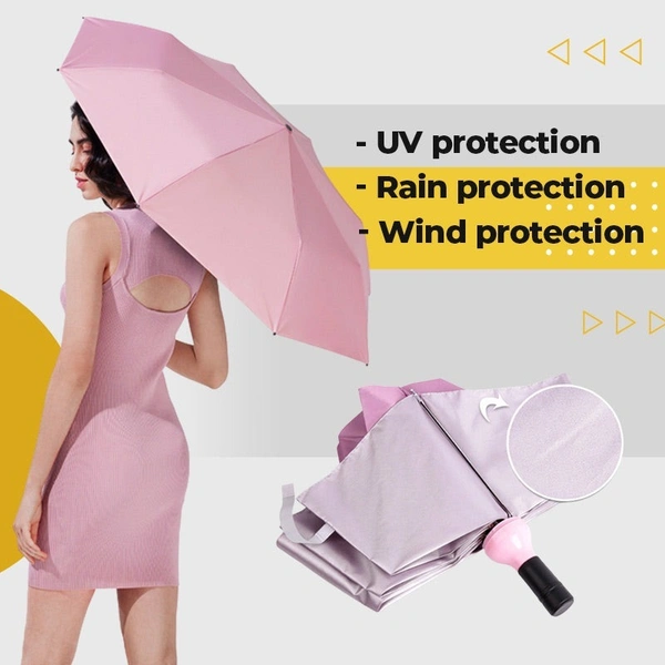 Compact 5-Fold Mini Umbrella - Portable, Lightweight, UV Protection, Sun and Rain Shield, Cute Bottle Design - Sulu Green, Bright Sun, Picton Blue, Cupid Pink, 💵 Free COD (Cash on Delivery), ↩️ Hassle Free Return., 🚚💨 Fast Delivery.