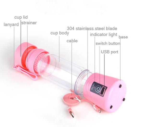 Compact Portable USB Rechargeable Blender Mixer 380ml Multipurpose Juicer Extractor with Egg Whisk, Food Cutter Function - Chantilly, Feijoa, Light Wisteria, Sail, 💵 Free COD (Cash on Delivery), ↩️ Hassle Free Return., 🚚💨 Fast Delivery.
