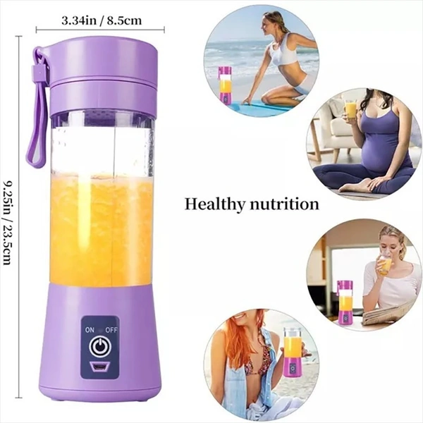 Compact Portable USB Rechargeable Blender Mixer 380ml Multipurpose Juicer Extractor with Egg Whisk, Food Cutter Function - Chantilly, Feijoa, Light Wisteria, Sail, 💵 Free COD (Cash on Delivery), ↩️ Hassle Free Return., 🚚💨 Fast Delivery.