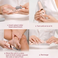 Electric Callus Remover: Rechargeable Foot File for Smooth Skin - Cordless Pedicure Tool to Remove Dry Coarse Skin, Calluses, and Corns on Heels