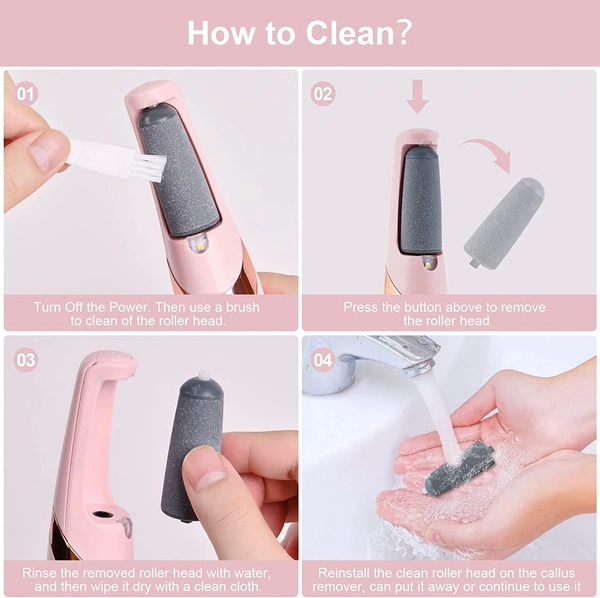 Electric Callus Remover: Rechargeable Foot File for Smooth Skin - Cordless Pedicure Tool to Remove Dry Coarse Skin, Calluses, and Corns on Heels