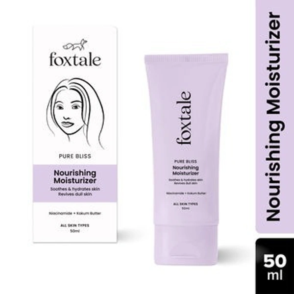 Foxtale Nourishing Face Moisturizer with Niacinamide for 24 Hr Hydration, Lightweight & Non-Sticky, For Soft & Glowing Skin, Men & Women, All Skin Type - 💵 Free COD (Cash on Delivery), 🚚💨 Fast Delivery.