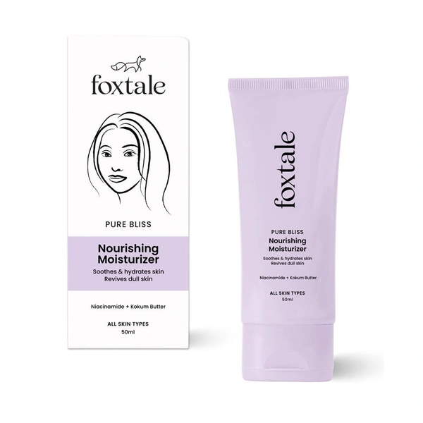 Foxtale Nourishing Face Moisturizer with Niacinamide for 24 Hr Hydration, Lightweight & Non-Sticky, For Soft & Glowing Skin, Men & Women, All Skin Type - 💵 Free COD (Cash on Delivery), 🚚💨 Fast Delivery.