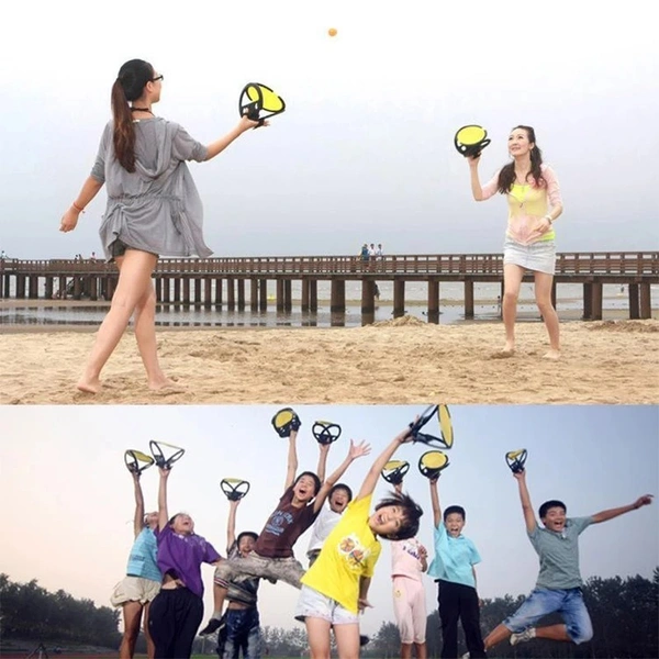 Interactive Parent-Child Sports Toy Set: Fun Throw and Catch Game for Kids, Indoor & Outdoor Fun with Table Tennis Hand Pinch Ball (2 pcs) - Black, Blue, Red, 💵 Free COD (Cash on Delivery), ↩️ Hassle Free Return., 🚚💨 Fast Delivery.