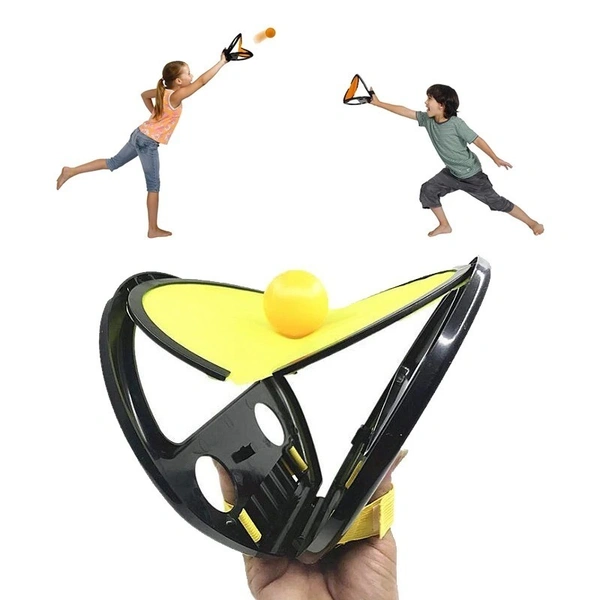 Interactive Parent-Child Sports Toy Set: Fun Throw and Catch Game for Kids, Indoor & Outdoor Fun with Table Tennis Hand Pinch Ball (2 pcs) - Black, Blue, Red, 💵 Free COD (Cash on Delivery), ↩️ Hassle Free Return., 🚚💨 Fast Delivery.