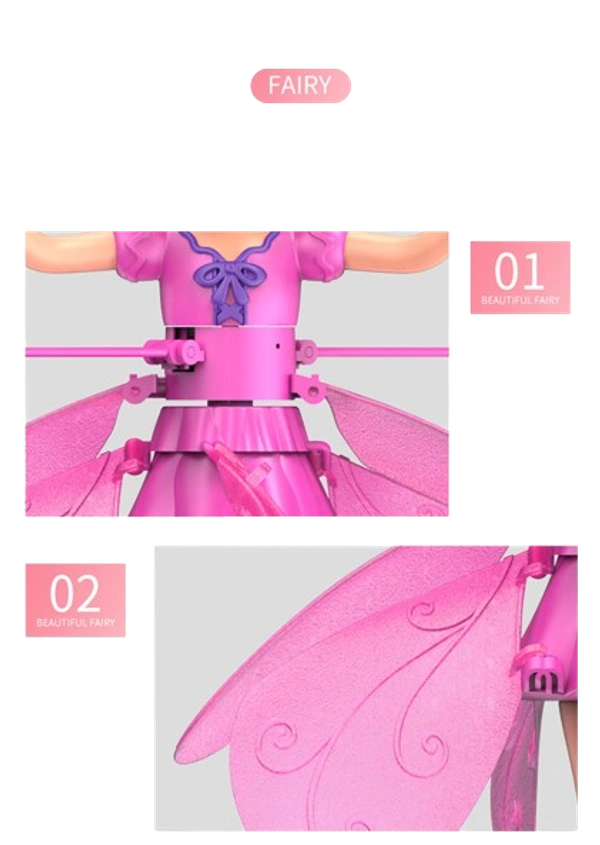 Magical Levitating Fairy: Interactive Gesture-Sensing Toy for Kids - Sensor-Equipped Inductive Aircraft - Mini Helicopter Flying Toy - Spray, Persian Pink, Lilac Bush, 💵 Free COD (Cash on Delivery), ↩️ Hassle Free Return., 🚚💨 Fast Delivery.