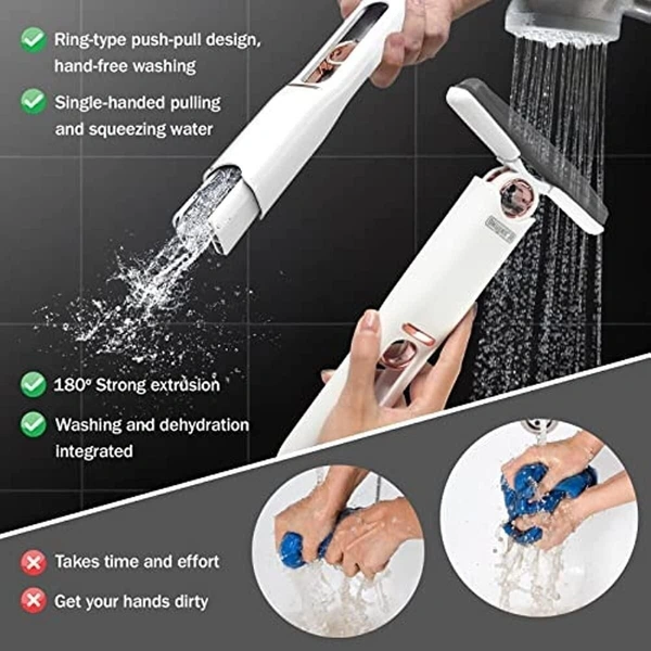 Multifunctional Portable Mini Sponge Cleaning Mop - White