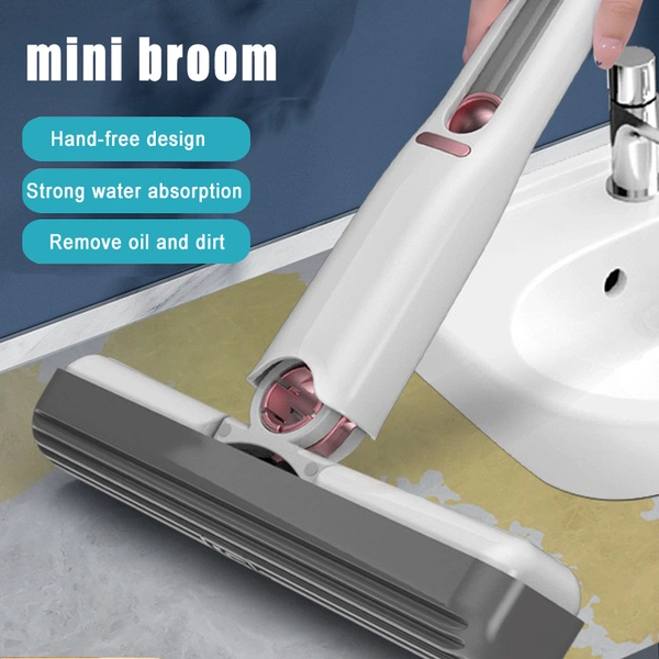 Multifunctional Portable Mini Sponge Cleaning Mop - White