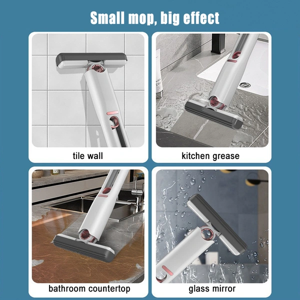 Multifunctional Portable Mini Sponge Cleaning Mop - White