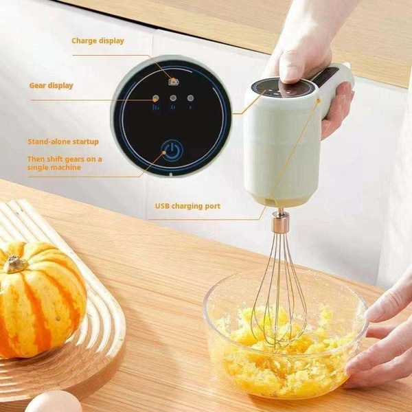 Multipurpose Portable Wireless Electric Egg Beater for Mixing Biscuits, Brownie, Cake, Dough, Bakery) - Vanilla Ice, Half Baked, 💵 Free COD (Cash on Delivery), ↩️ Hassle Free Return., 🚚💨 Fast Delivery.