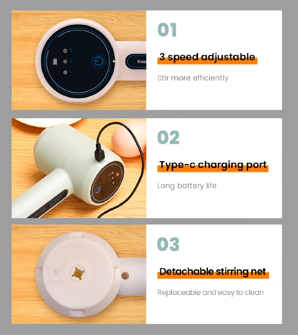 Multipurpose Portable Wireless Electric Egg Beater for Mixing Biscuits, Brownie, Cake, Dough, Bakery) - Vanilla Ice, Half Baked, 💵 Free COD (Cash on Delivery), ↩️ Hassle Free Return., 🚚💨 Fast Delivery.