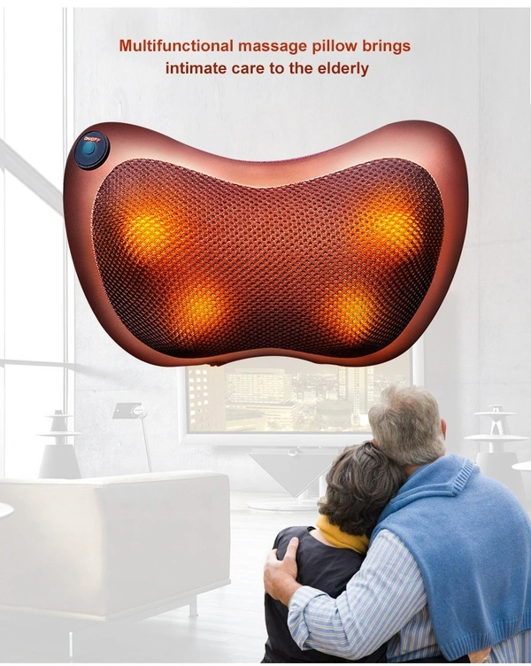 Shiatsu Electric Massage Pillow – Full Body Neck, Shoulder & Car Seat Relaxation - Brown, 💵 Free COD (Cash on Delivery), ↩️ Hassle Free Return., 🚚💨 Fast Delivery.