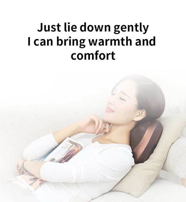 Shiatsu Electric Massage Pillow – Full Body Neck, Shoulder & Car Seat Relaxation - Brown, 💵 Free COD (Cash on Delivery), ↩️ Hassle Free Return., 🚚💨 Fast Delivery.