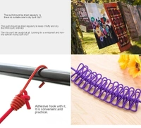 Outdoor Retractable Laundry Drying Rack with 12 Clips: Portable Clothesline for Convenient Clothes Drying - Royal Purple, Night Shadz, Bay of Many, Black, 💵 Free COD (Cash on Delivery), ↩️ Hassle Free Return., 🚚💨 Fast Delivery.