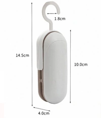 Portable Handheld Mini Bag Sealer: 2-in-1 Heat Sealer & Cutter, Battery-Powered Vacuum Sealing Saver Machine - White, 💵 Free COD (Cash on Delivery), ↩️ Hassle Free Return., 🚚💨 Fast Delivery.