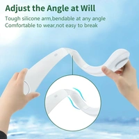 Silent Wearable Neck Fan USB Rechargeable Bladeless Mini Cooling Device for Sport, Travel, Home, Office - Mandys Pink, White, Plantation, 💵 Free COD (Cash on Delivery), ↩️ Hassle Free Return., 🚚💨 Fast Delivery.
