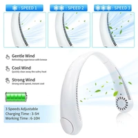 Silent Wearable Neck Fan USB Rechargeable Bladeless Mini Cooling Device for Sport, Travel, Home, Office - Mandys Pink, White, Plantation, 💵 Free COD (Cash on Delivery), ↩️ Hassle Free Return., 🚚💨 Fast Delivery.