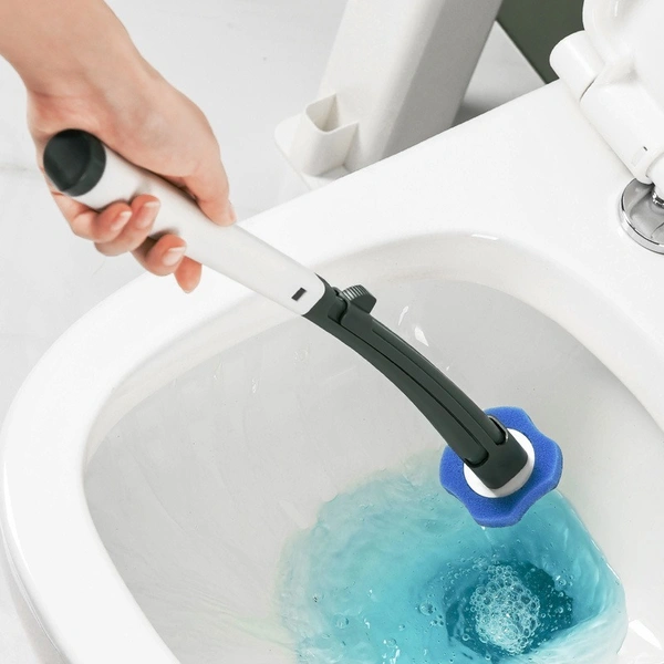 SmartShine Disposable Bathroom HygieneGuard Scrubber Kit with 8 Refill - White, 💵 Free COD (Cash on Delivery), ↩️ Hassle Free Return., 🚚💨 Fast Delivery.