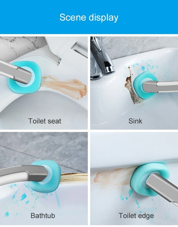 SmartShine Disposable Bathroom HygieneGuard Scrubber Kit with 8 Refill - White, 💵 Free COD (Cash on Delivery), ↩️ Hassle Free Return., 🚚💨 Fast Delivery.