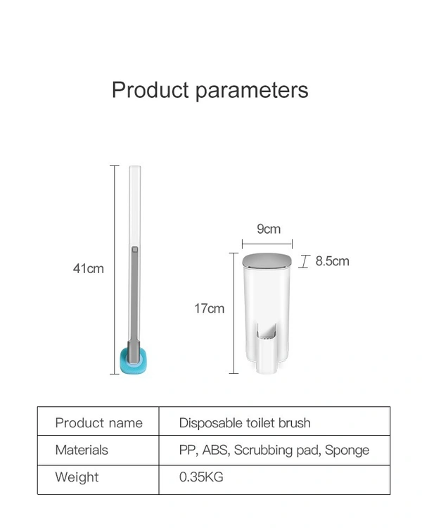 SmartShine Disposable Bathroom HygieneGuard Scrubber Kit with 8 Refill - White, 💵 Free COD (Cash on Delivery), ↩️ Hassle Free Return., 🚚💨 Fast Delivery.