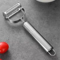 Premium Stainless Steel 3-Piece Set: Peeler, Potato Fruit Vegetable Peeler, and Paring Knife - Essential Kitchen Accessories - Stainless Steel, 💵 Free COD (Cash on Delivery), ↩️ Hassle Free Return., 🚚💨 Fast Delivery.