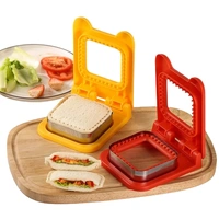 Stainless Steel Square Sandwich Mould with Hand Guards - Premium Baking Tool for Toast Pocket Sandwiches - Web Orange, Milano Red, 💵 Free COD (Cash on Delivery), ↩️ Hassle Free Return., 🚚💨 Fast Delivery.