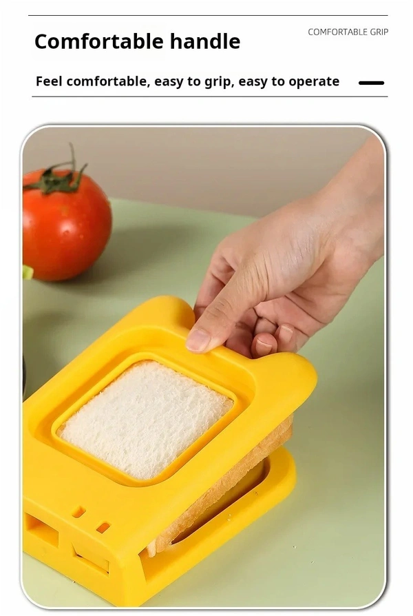 Stainless Steel Square Sandwich Mould with Hand Guards - Premium Baking Tool for Toast Pocket Sandwiches - Web Orange, Milano Red, 💵 Free COD (Cash on Delivery), ↩️ Hassle Free Return., 🚚💨 Fast Delivery.