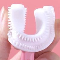 U-Shaped Soft Food Grade Silicone Baby Toothbrush for Kids (2-6 Years) – Teething & Oral Care - Malibu, Hot Pink, 💵 Free COD (Cash on Delivery), ↩️ Hassle Free Return., 🚚💨 Fast Delivery.