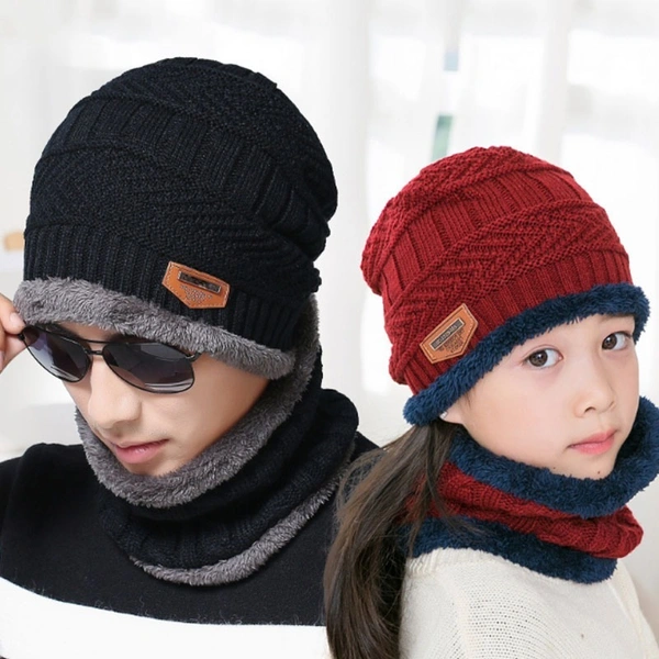 Warm Knit Winter Beanie Hat and Scarf Set - Soft Thick Fleece Lined Cap and Neck Warmer for Men, Women, and Kids - Shark, Eclipse, Sandstone, Ironside Gray, 💵 Free COD (Cash on Delivery), ↩️ Hassle Free Return., 🚚💨 Fast Delivery.