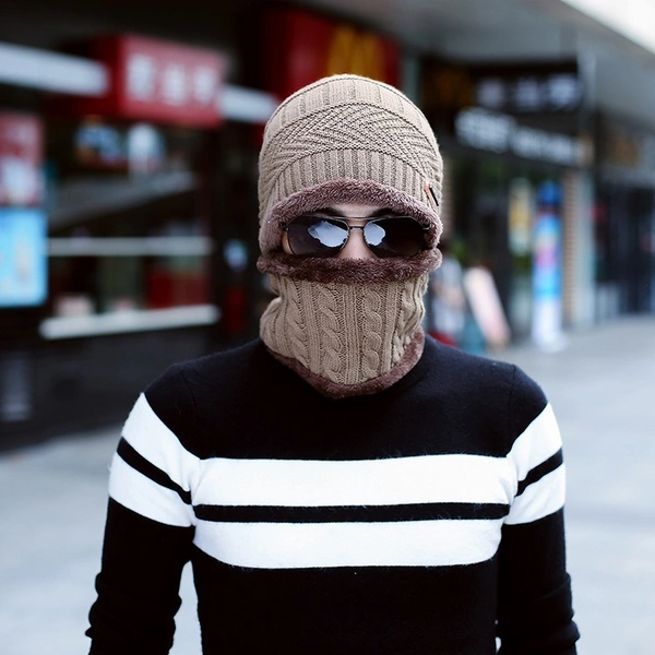 Warm Knit Winter Beanie Hat and Scarf Set - Soft Thick Fleece Lined Cap and Neck Warmer for Men, Women, and Kids - Shark, Eclipse, Sandstone, Ironside Gray, 💵 Free COD (Cash on Delivery), ↩️ Hassle Free Return., 🚚💨 Fast Delivery.