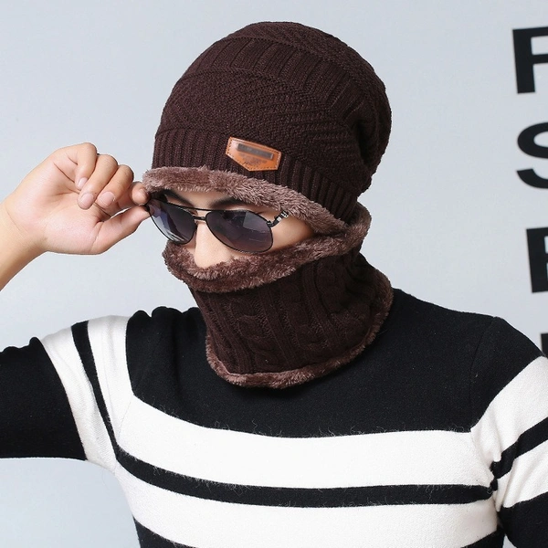 Warm Knit Winter Beanie Hat and Scarf Set - Soft Thick Fleece Lined Cap and Neck Warmer for Men, Women, and Kids - Shark, Eclipse, Sandstone, Ironside Gray, 💵 Free COD (Cash on Delivery), ↩️ Hassle Free Return., 🚚💨 Fast Delivery.