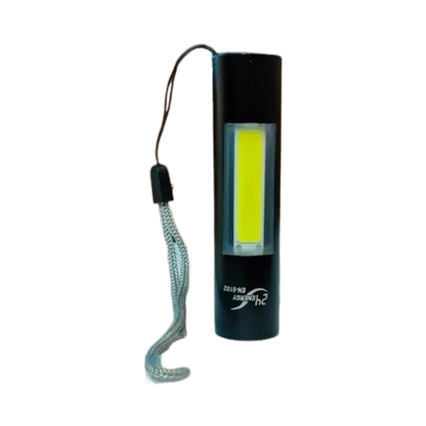 “24 Energy® 25W Rechargeable LED Torch Light | COB Light | USB Charging | Emergency Flashlight | Portable Handy Light with Case”
